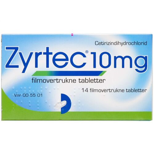 Køb ZYRTEC TABL 10 MG online hos apotekeren.dk