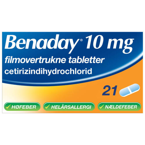 Køb BENADAY TABL 10 MG online hos apotekeren.dk