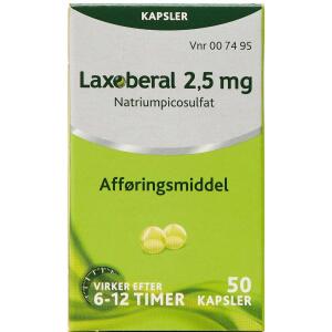 Køb Laxoberal kapsler 2,5 mg. 50 stk.  online hos apotekeren.dk