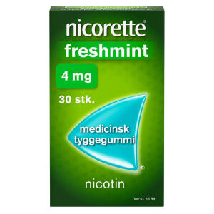 Køb Nicorette® nikotintyggegummi Freshmint 4 mg 30 stk. online hos apotekeren.dk