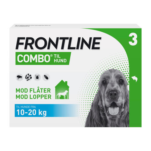 Køb Frontline Combo Vet til hunde 10-20 kg 3 x 1,34 ml online hos apotekeren.dk