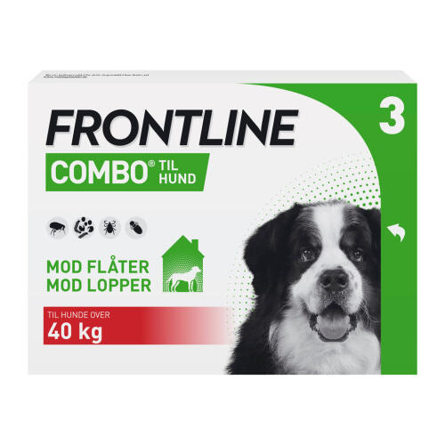 Køb Frontline Combo Vet til hunde over 40 kg 3 x 4,02 ml online hos apotekeren.dk