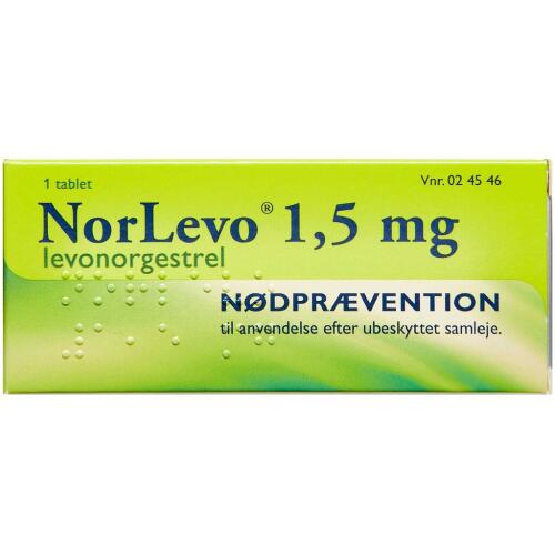 Køb NORLEVO TABL 1,5 MG online hos apotekeren.dk
