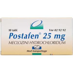 Køb Postafen tabletter mod transportsyge 25 mg, 10 stk online hos apotekeren.dk