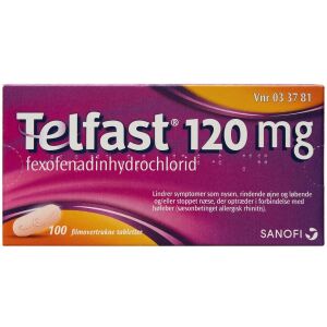 Køb TELFAST TABL 120 MG online hos apotekeren.dk