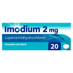 Køb Imodium tabletter mod diarré 2 mg, 20 stk.  online hos apotekeren.dk