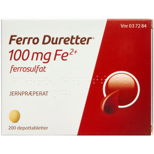 Køb FERRO DURETTER DPTB 100 MG online hos apotekeren.dk