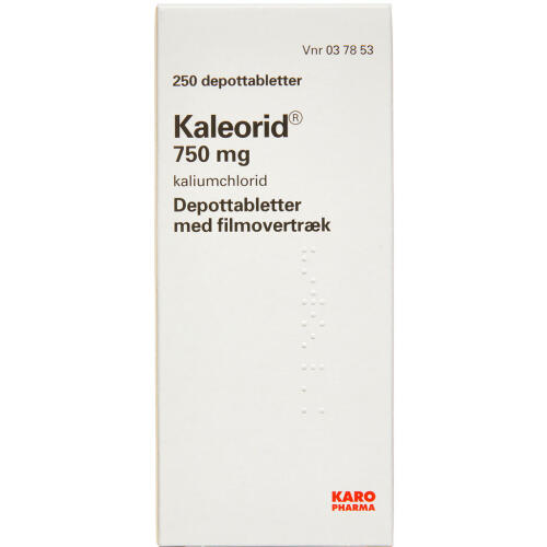 Køb KALEORID TABL 750 MG online hos apotekeren.dk