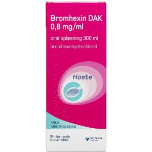 Køb BROMHEXIN OR.OPL 0,8MG/ML (DAK online hos apotekeren.dk