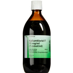 Køb KALIUMKLORID PS OR.OPL 75MG/ML online hos apotekeren.dk