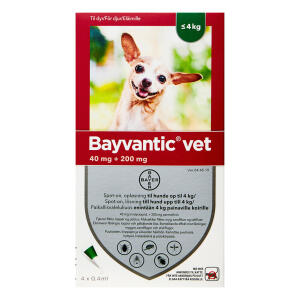 Køb BAYVANTIC VET T.HUNDE 0-4 KG online hos apotekeren.dk