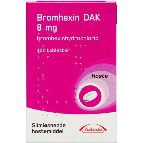 Køb BROMHEXIN TABL 8 MG (DAK) online hos apotekeren.dk