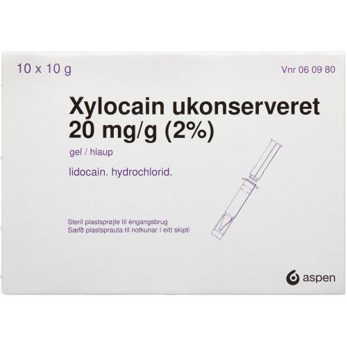 Køb XYLOCAIN UKONS. GEL 20 MG/G online hos apotekeren.dk