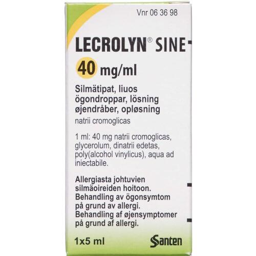 Køb LECROLYN SINE ØJENDR 40 MG/ML online hos apotekeren.dk