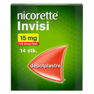 Køb Nicorette Invisi depotplastre 15 mg. 16 timer 14 stk. online hos apotekeren.dk