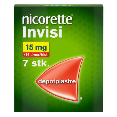 Køb Nicorette Invisi depotplastre 15 mg. 16 timer 7 stk. online hos apotekeren.dk
