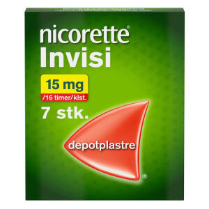 Køb Nicorette Invisi depotplastre 15 mg. 16 timer 7 stk. online hos apotekeren.dk