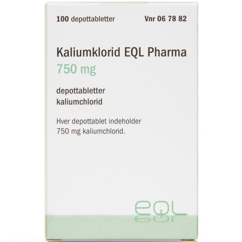 Køb KALIUMKLORID EQL DPTB 750 MG online hos apotekeren.dk