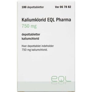 Køb KALIUMKLORID EQL DPTB 750 MG online hos apotekeren.dk