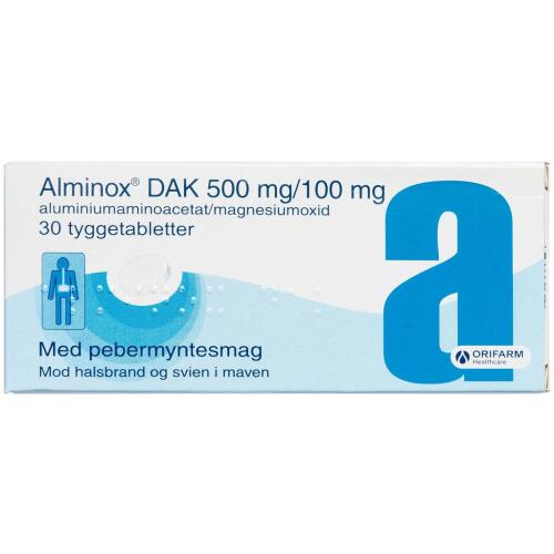 Køb ALMINOX TYG.TABL 500+100MG(DAK online hos apotekeren.dk