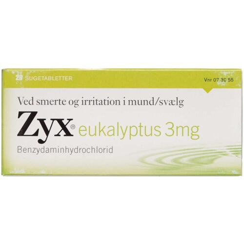 Køb ZYX Eucalyptus Sugetablet 3 mg online hos apotekeren.dk