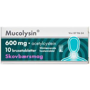 Køb MUCOLYSIN BRUSETABL 600 MG online hos apotekeren.dk