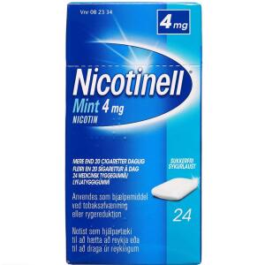 Køb Nicotinell Mint tyggegummi 4 mg, 24 stk online hos apotekeren.dk