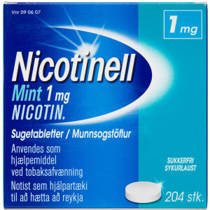 Køb Nicotinell Mint sugetablet, 1 mg, 204 stk online hos apotekeren.dk