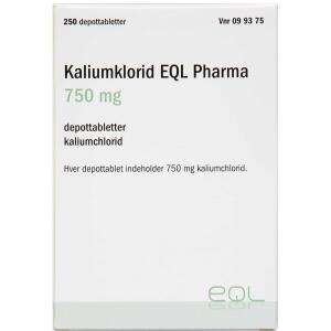 Køb KALIUMKLORID EQL DPTB 750 MG online hos apotekeren.dk