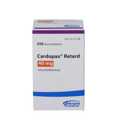Køb CARDOPAX RETARD DPTB 40 MG online hos apotekeren.dk