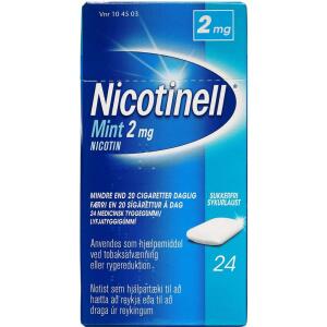 Køb Nicotinell Mint tyggegummi 2 mg, 24 stk online hos apotekeren.dk