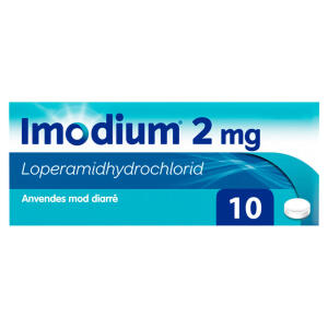 Køb Imodium tabletter mod diarré 2 mg, 10 stk.  online hos apotekeren.dk