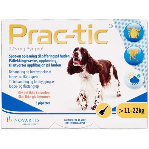 Køb Prac-tic Spot-on 11-22 kg, 275 mg 3 stk. online hos apotekeren.dk
