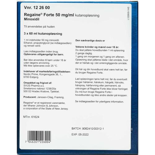 Køb REGAINE FORTE KUTANOPL 50MG/ML online hos apotekeren.dk