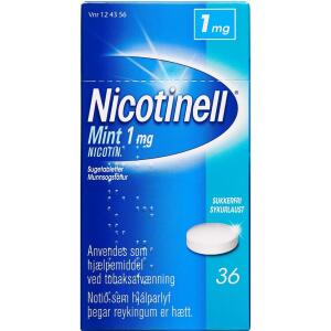 Køb Nicotinell Mint sugetablet, 1 mg, 36 stk online hos apotekeren.dk