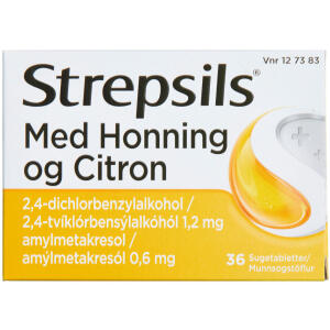 Køb Strepsils Honning og Citron Sugetablet, 36 stk.  online hos apotekeren.dk