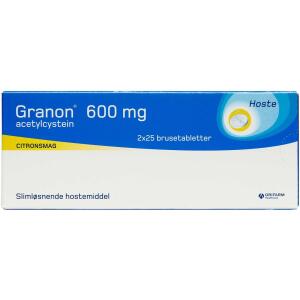 Køb GRANON BRUSETABL 600 MG online hos apotekeren.dk