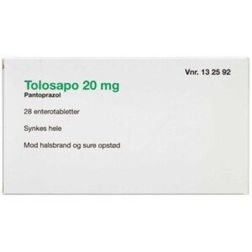 Køb TOLOSAPO ENTEROTABL. 20 MG online hos apotekeren.dk