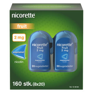 Køb Nicorette® sugetabletter Frugt 2 mg 160 stk.  online hos apotekeren.dk