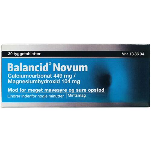 Køb BALANCID NOVUM TYGTB 449+104MG online hos apotekeren.dk