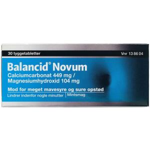 Køb BALANCID NOVUM TYGTB 449+104MG online hos apotekeren.dk