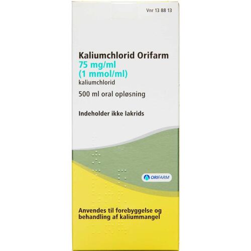 Køb KALIUMCHLOR ORI OR OPL75MG/ML online hos apotekeren.dk