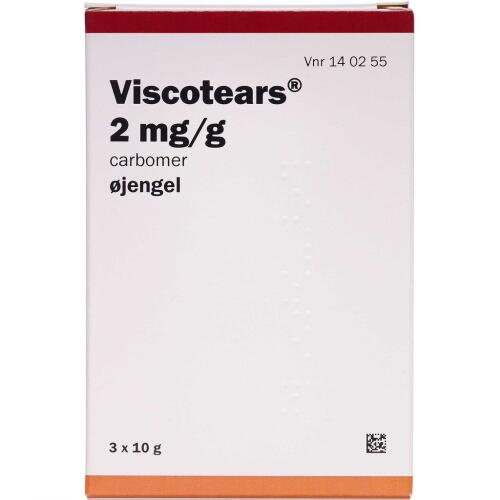 Køb VISCOTEARS ØJENGEL 2 MG/G (PA online hos apotekeren.dk