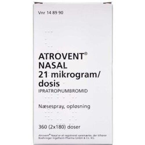 Køb ATROVENT NASAL 21 MIKG/DOSIS online hos apotekeren.dk