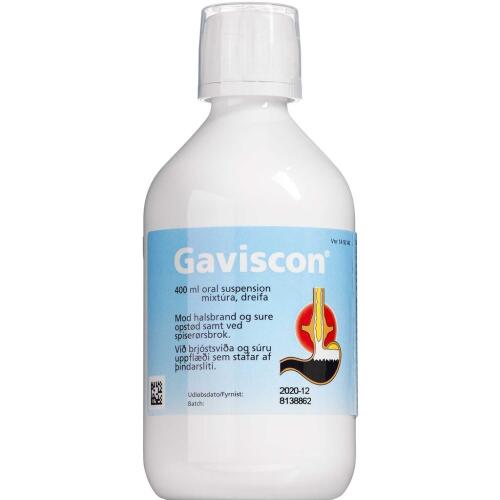 Køb Gaviscon Oral Suspension mod halsbrand og sure opstød 400 ml  online hos apotekeren.dk