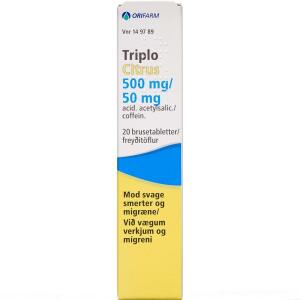 Køb Triplo Brusetablet med citrus 500+50 mg, 20 stk.  online hos apotekeren.dk