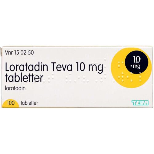 Køb LORATADIN TABL 10 MG (TEVA) online hos apotekeren.dk