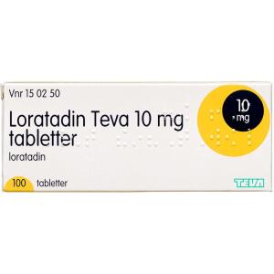 Køb LORATADIN TABL 10 MG (TEVA) online hos apotekeren.dk