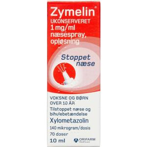 Køb Zymelin Ukons. Næsespray 1 mg/ml online hos apotekeren.dk