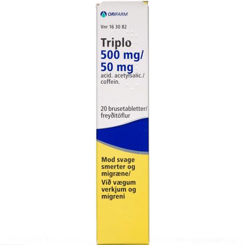 Køb TRIPLO BRUSETABL 500+50 MG(OTR online hos apotekeren.dk